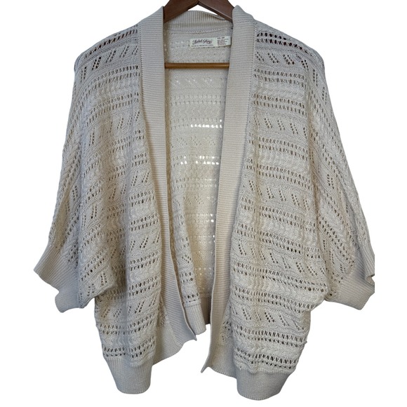 Faded Glory Cream Knit Open Front Cardigan Sweater Womens XXL Plus Size - Picture 1 of 5